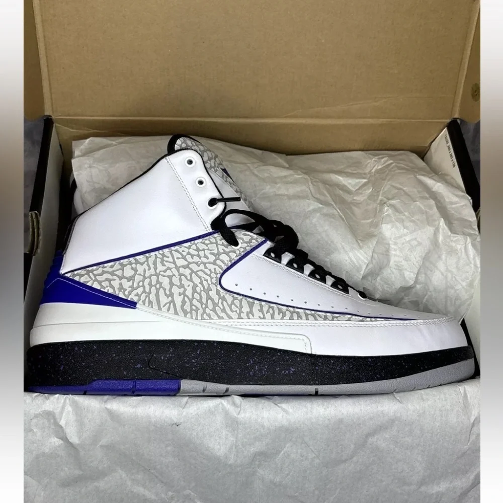 Nike Air Jordan 2 Retro Concord 2014 Size 13 White Purple OG Box
